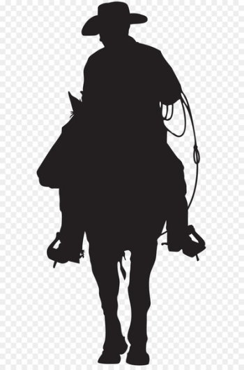 Silhouette Cowboy American frontier Clip art - Cowboy Silhouette PNG Clip Art Image 
