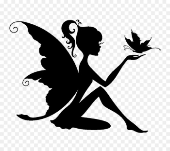 Silhouette Fairy Stencil - Silhouette Silhouette Fairy Stencil - Silhouette