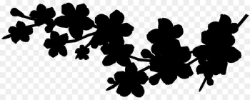 Silhouette Font Leaf Flower - Silhouette Font Leaf Flower -