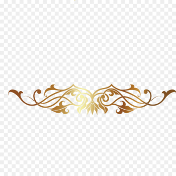 Silhouette Gold Ornament - Pattern gold bottom 