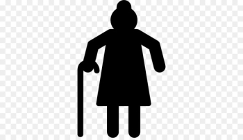 Silhouette - grandmother vector Silhouette - grandmother vector