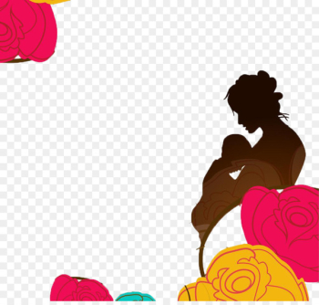 Silhouette Illustration - Happy Mothers' Day Silhouette Illustration - Happy Mothers' Day