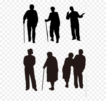 Silhouette - Lonely old man silhouette Silhouette - Lonely old man silhouette