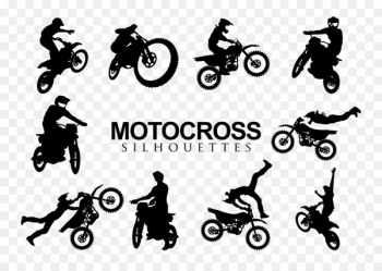 Silhouette Motocross Motorcycle Drawing - motor vector Silhouette Motocross Motorcycle Drawing - motor vector