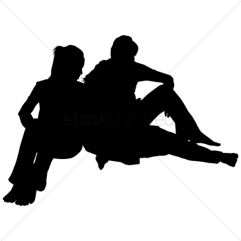 Silhouette of a family Silhouette of a family