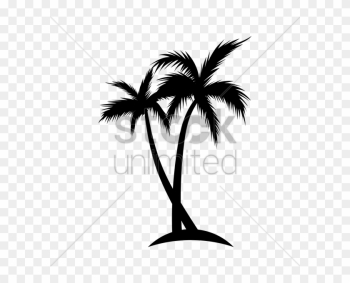 Silhouette Of Coconut Tree Vector Image - Coconut Tree Silhouette Vector Png