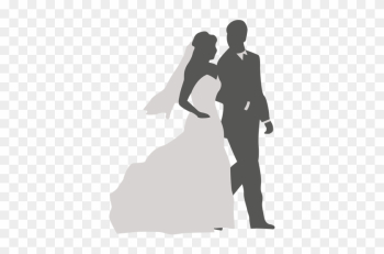 Silhouette Of Couple Walking - Wedding Couple Walking Silhouette