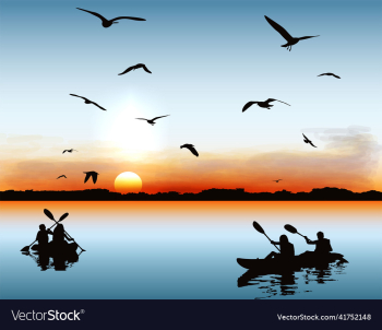 silhouette of fours people rowing boat silhouette of fours people rowing boat