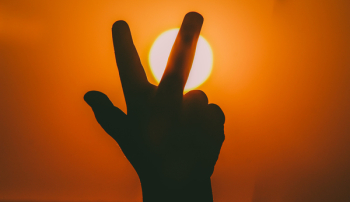 Silhouette of Hand During Dawn Silhouette of Hand During Dawn