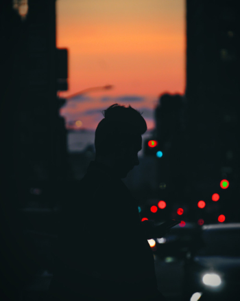 Silhouette Of Man During Dawn Silhouette Of Man During Dawn