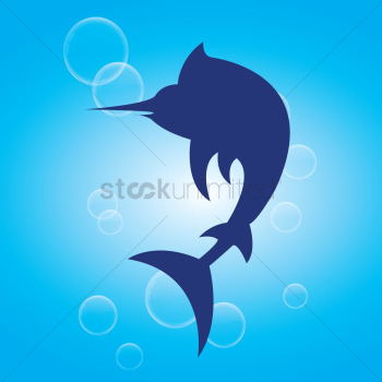 Silhouette of marlin fish Silhouette of marlin fish