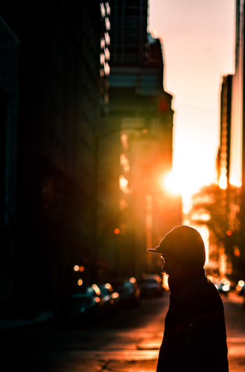 Silhouette Of Person During Dawn Silhouette Of Person During Dawn