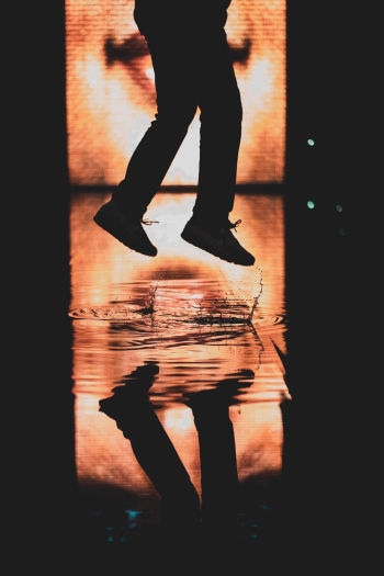 Silhouette of Person Jumping Silhouette of Person Jumping