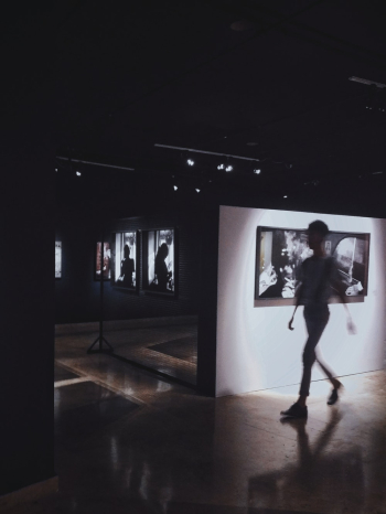 Silhouette of Person on Dark Room
