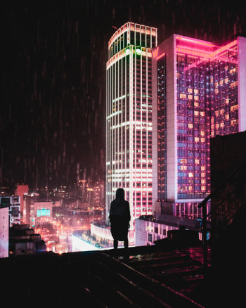 Silhouette of Person Wearing Hooded Top Silhouette of Person Wearing Hooded Top
