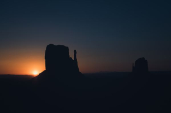 silhouette of rocks silhouette of rocks