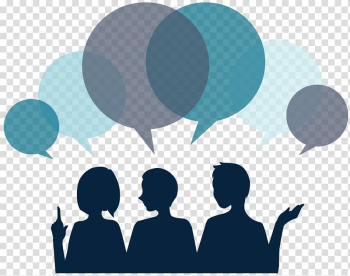 Silhouette of three people , Public Relations Business Human behavior Lead generation, discussion transparent background PNG clipart