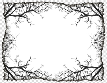 Silhouette of tree template, Halloween Jack Skellington Jack-o'-lantern , Border terror transparent background PNG clipart