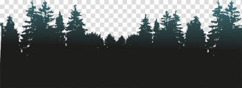 Silhouette of trees, Forest Watercolor painting, Beautiful green forest transparent background PNG clipart