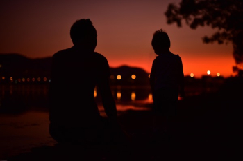 Silhouette of Two People Silhouette of Two People
