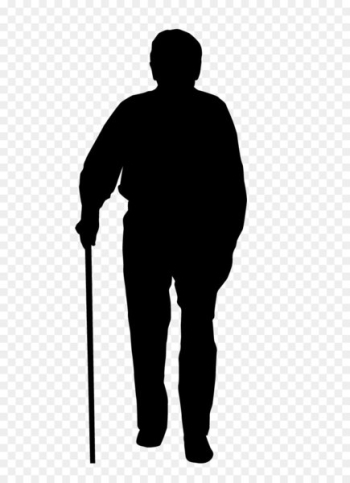 Silhouette Old age - Silhouette of the elderly Silhouette Old age - Silhouette of the elderly