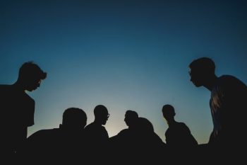 silhouette photo of people silhouette photo of people