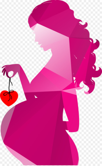 Silhouette Pregnancy Royalty-free Clip art - Colorful geometric pregnant women 