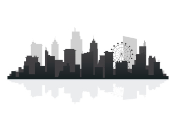 Silhouette skyline illustration Silhouette skyline illustration