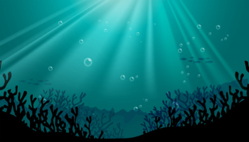 Silhouette underwater scene with coral reef background Free Vector Silhouette underwater scene with coral reef background Free Vector
