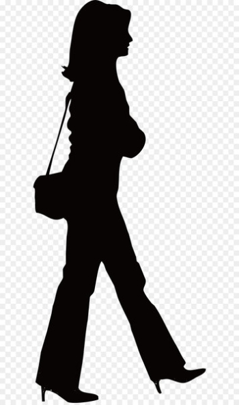 Silhouette Walking Icon - Shopping woman Silhouette Walking Icon - Shopping woman