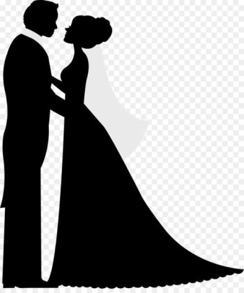 Silhouette Wedding invitation Bridegroom - wedding couple Silhouette Wedding invitation Bridegroom - wedding couple
