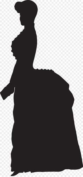 Silhouette Woman Victorian era - Old Time 