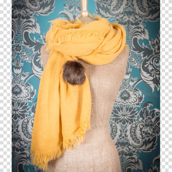 Silk Yellow Scarf Latte Neck, autumn transparent background PNG clipart