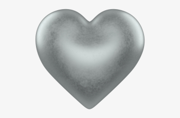 Silver 3d Love Heart With Transparent Background Valentine ...