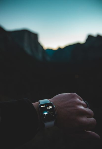 silver aluminum case Apple Watch with white Sports band silver aluminum case Apple Watch with white Sports band