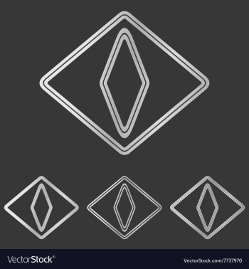 Silver cat eye logo design set vector image Silver cat eye logo design set vector image