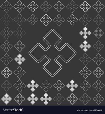 Silver line abstract icon design set vector image Silver line abstract icon design set vector image