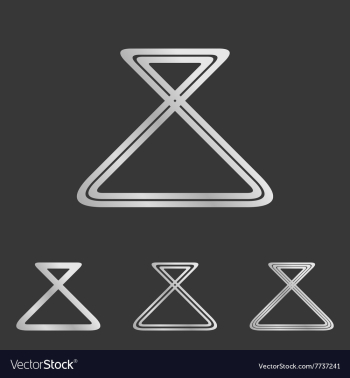 Silver line loop logo design set vector image Silver line loop logo design set vector image