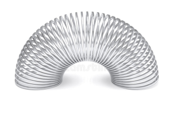 Silver Slinky Spring Isolated Stock Illustration - Illustration of ...