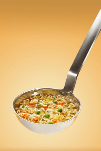 silver steel scoop with noodles silver steel scoop with noodles