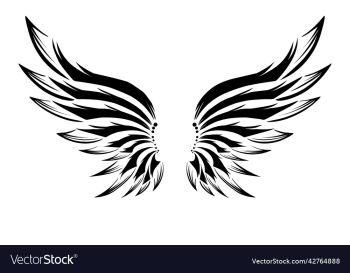 simple angel wings tattoo