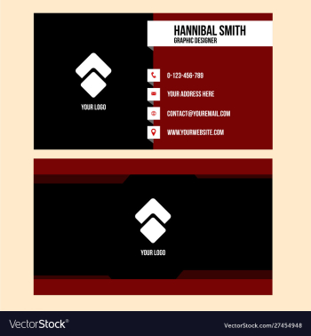 Simple attractive business card vector image Simple attractive business card vector image
