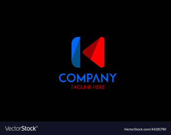 simple beautiful letter k play pause button logo simple beautiful letter k play pause button logo