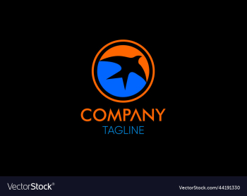 simple beautiful swallow bird in circle logo simple beautiful swallow bird in circle logo