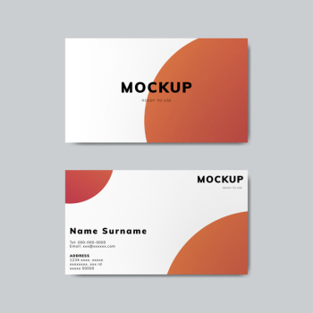 Simple business card design mockup Free Psd