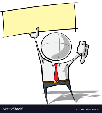  					Simple Business People Thumbs Down Label vector image														