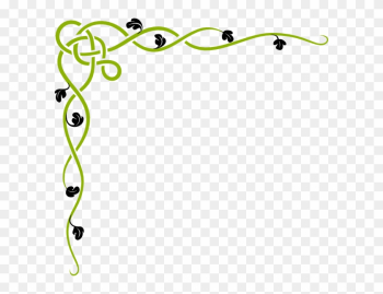 Simple Corner Border Clipart - Vines Border