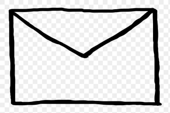Simple hand drawn envelope transparent png icon Simple hand drawn envelope transparent png icon