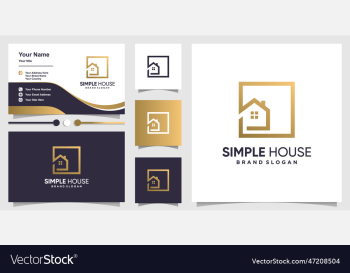 simple house logo with creative modern outline