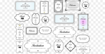 Simple Invitation Card Title Border Vector 